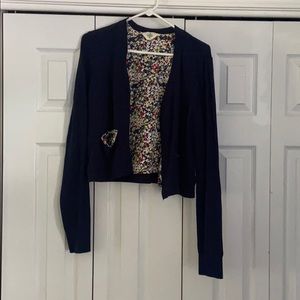 MWR Navy floral sweater